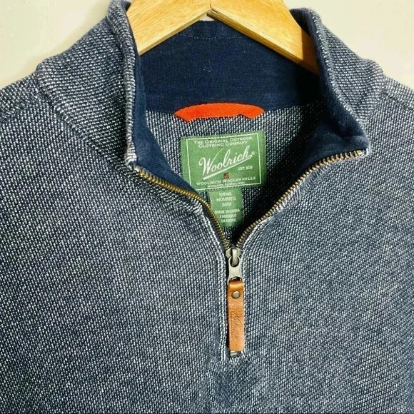 Woolrich Mens Quarter Zip Pullover Sweater Size Medium - Picture 4 of 6